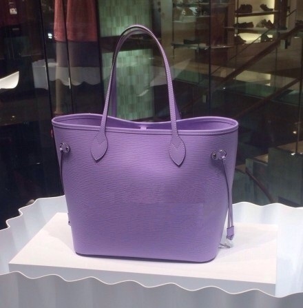 Authentic Louis Vuitton Epi Neverfull MM Bag M41090 Lilas